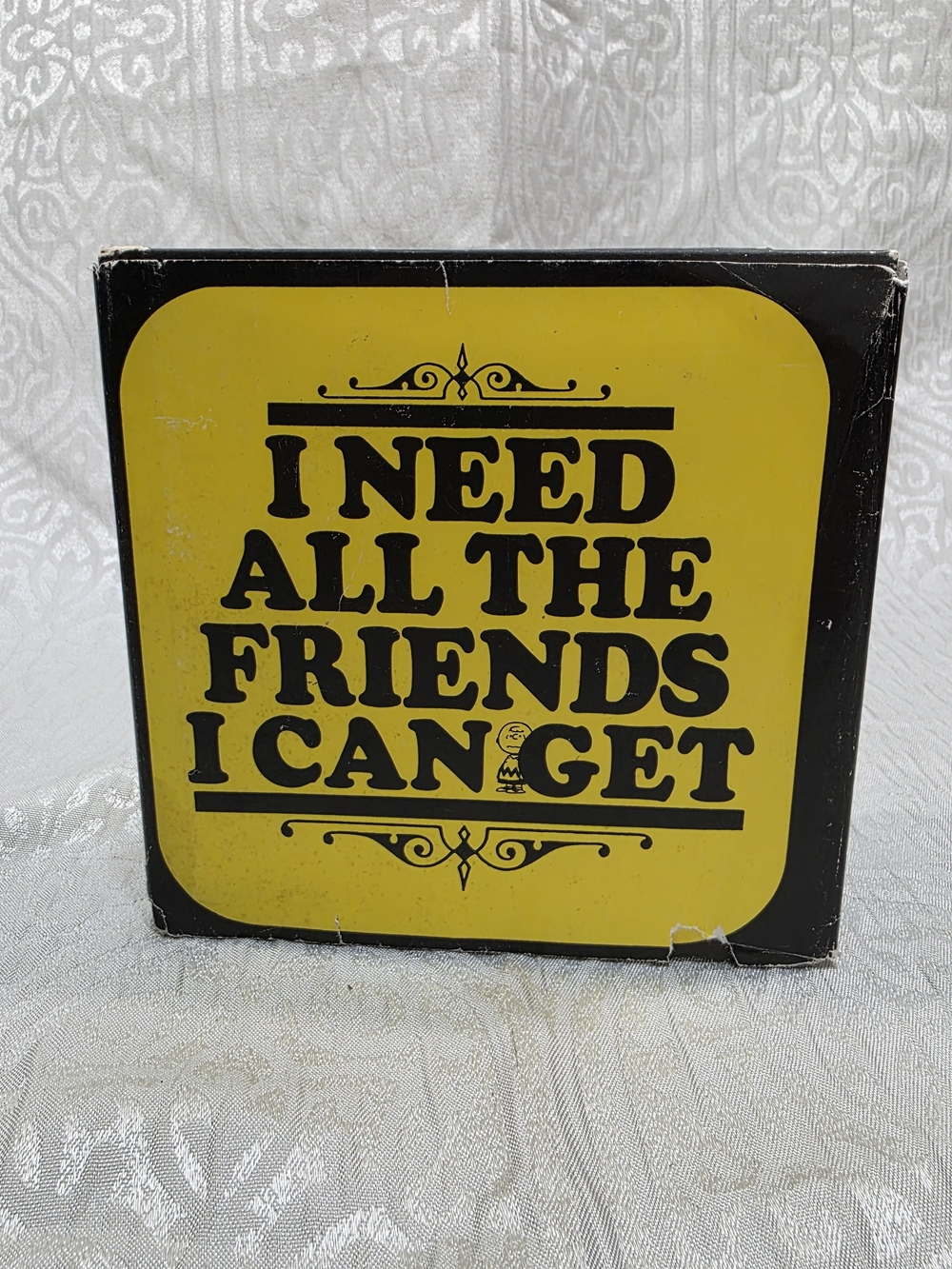 Charlie Brown Peanuts Book "I Need All the Friends I Can Get" by Charles Schulz